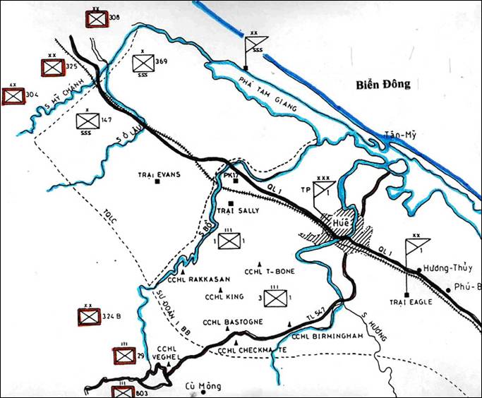 Bản đồ hành quân tái chiếm Quảng Trị